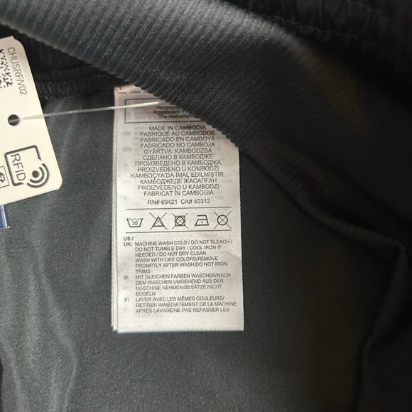 NWT Reebok Womens Training Pants Size Large Black Windbreaker Track Athletic - Picture 8 of 8